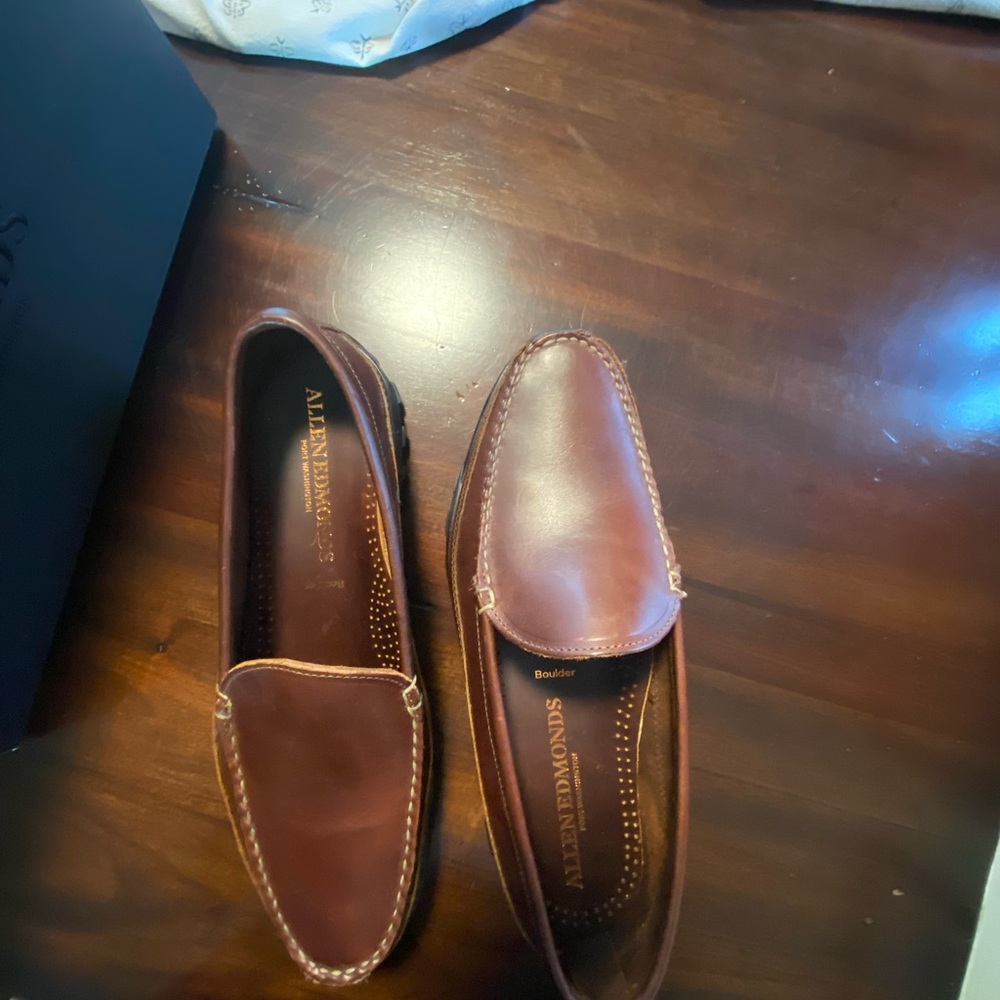 Allen Edmonds Brown Leather Slip-On Loafers